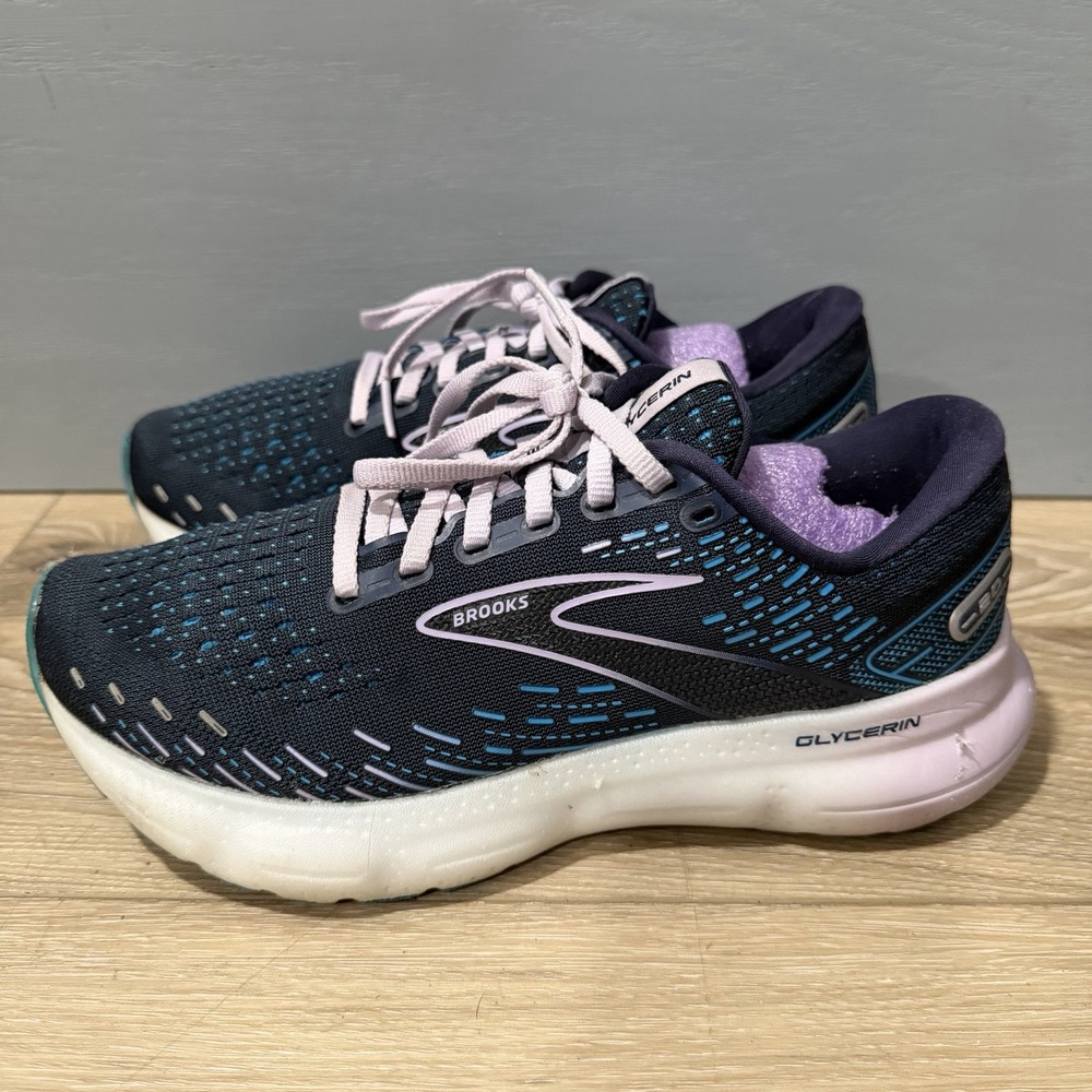 Brooks Glycerin 20 Womens Size 8.5 Blue Running Shoes Sneakers 1203691B499